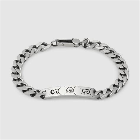 silver gucci bracelets for men|gucci ghost bracelet used.